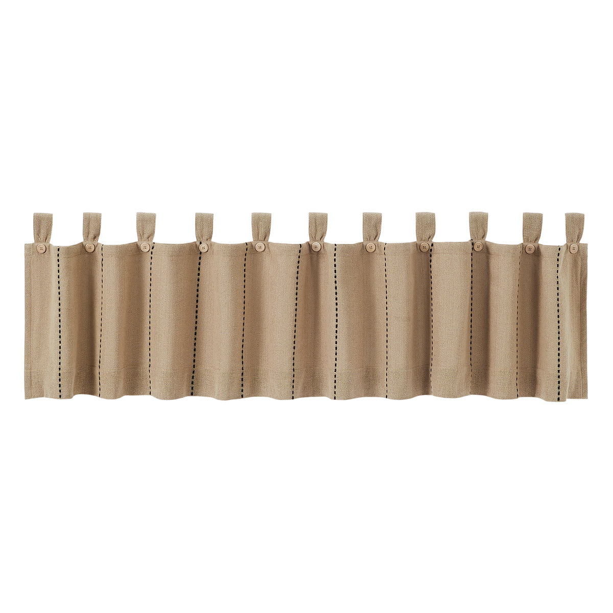 April & Olive Stitched Burlap Natural Valance 16x90 By VHC Brands