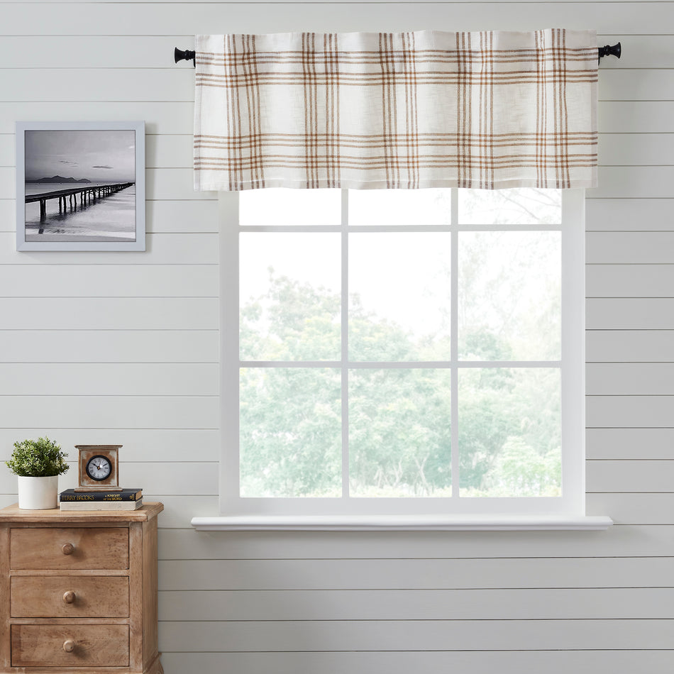 Wheat Plaid Valance 19x60