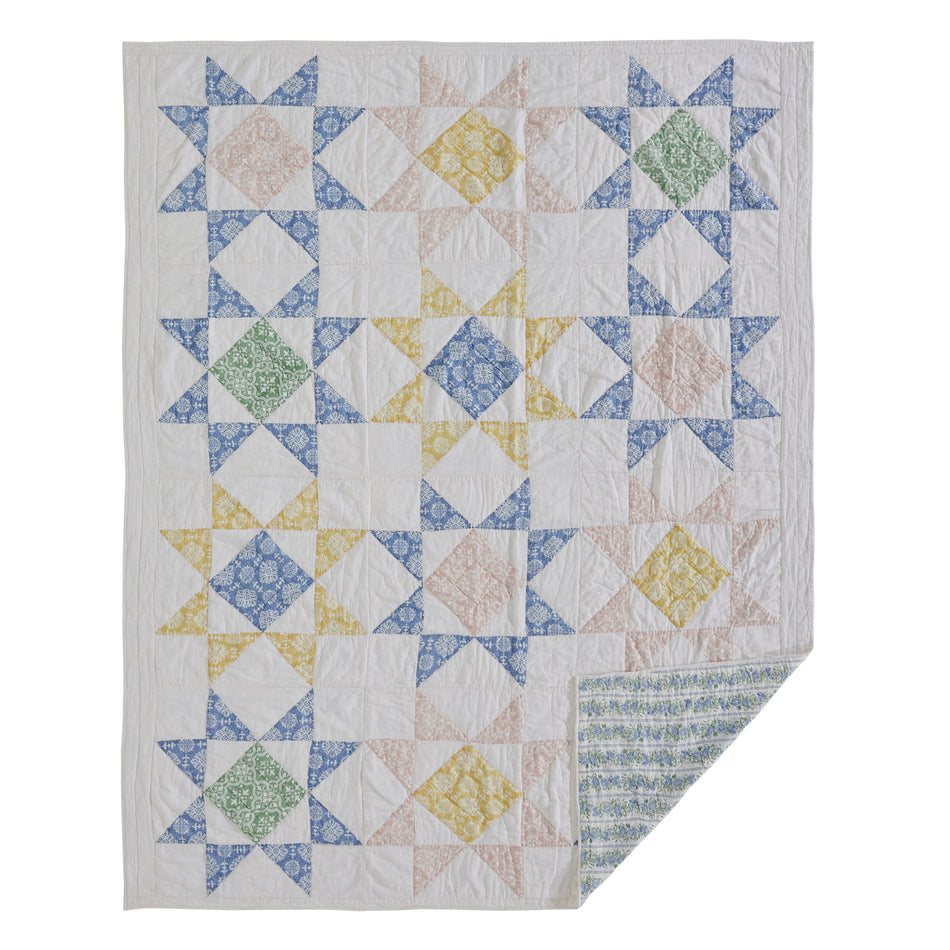 April & Olive Jolie Twin Quilt 68Wx86L By VHC Brands