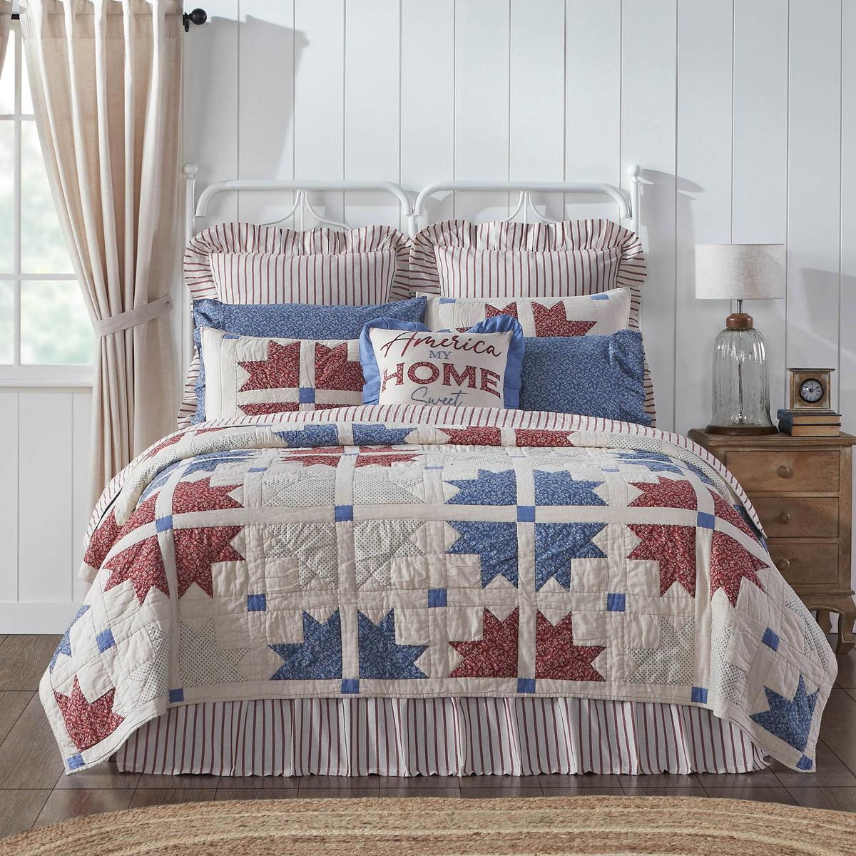 April & Olive Celebration King Quilt 105Wx95L By VHC Brands