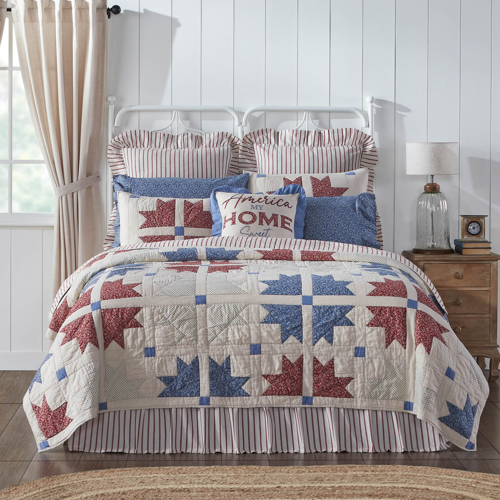 April & Olive Celebration Queen Quilt 90Wx90L By VHC Brands