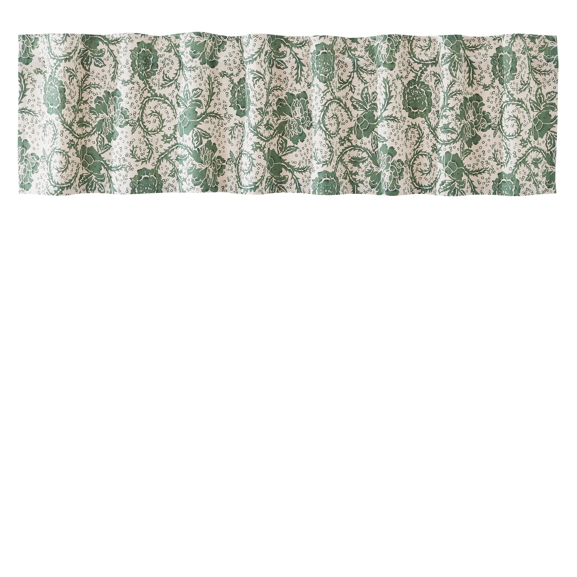 April & Olive Dorset Green Floral Valance 16x72 By VHC Brands