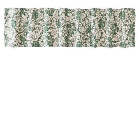 April & Olive Dorset Green Floral Valance 16x72 By VHC Brands