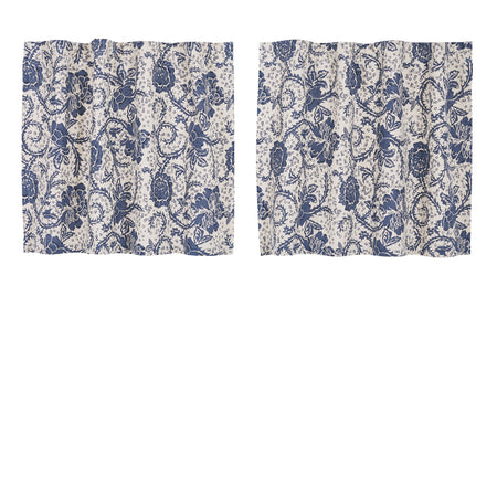 April & Olive Dorset Navy Floral Tier Set of 2 L24xW36 By VHC Brands