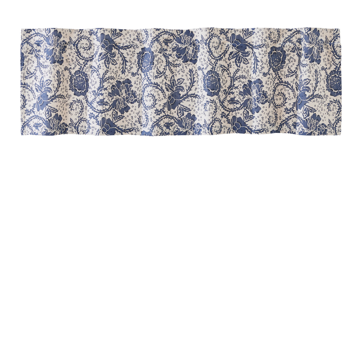 April & Olive Dorset Navy Floral Valance 16x60 By VHC Brands