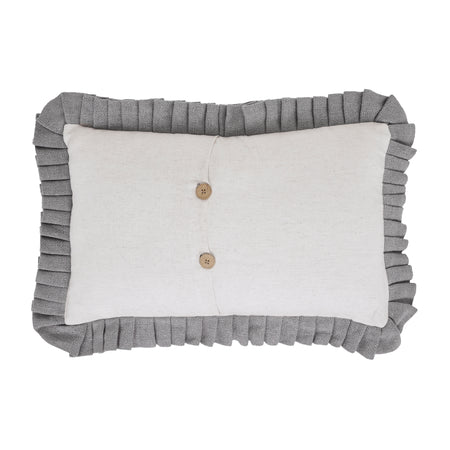 April & Olive Embroidered Bee Pillow 14x22 By VHC Brands