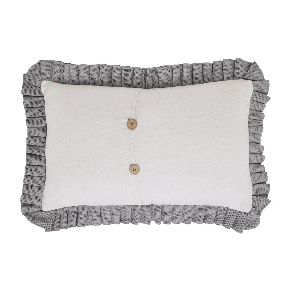 April & Olive Embroidered Bee Pillow 14x22 By VHC Brands