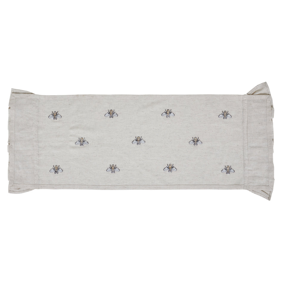 April & Olive Embroidered Bee Runner 13x36 By VHC Brands