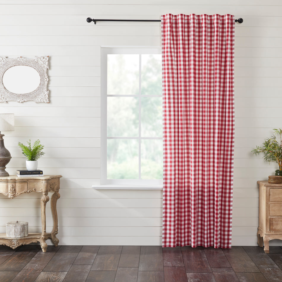 Annie Buffalo Red Check Panel 96x50