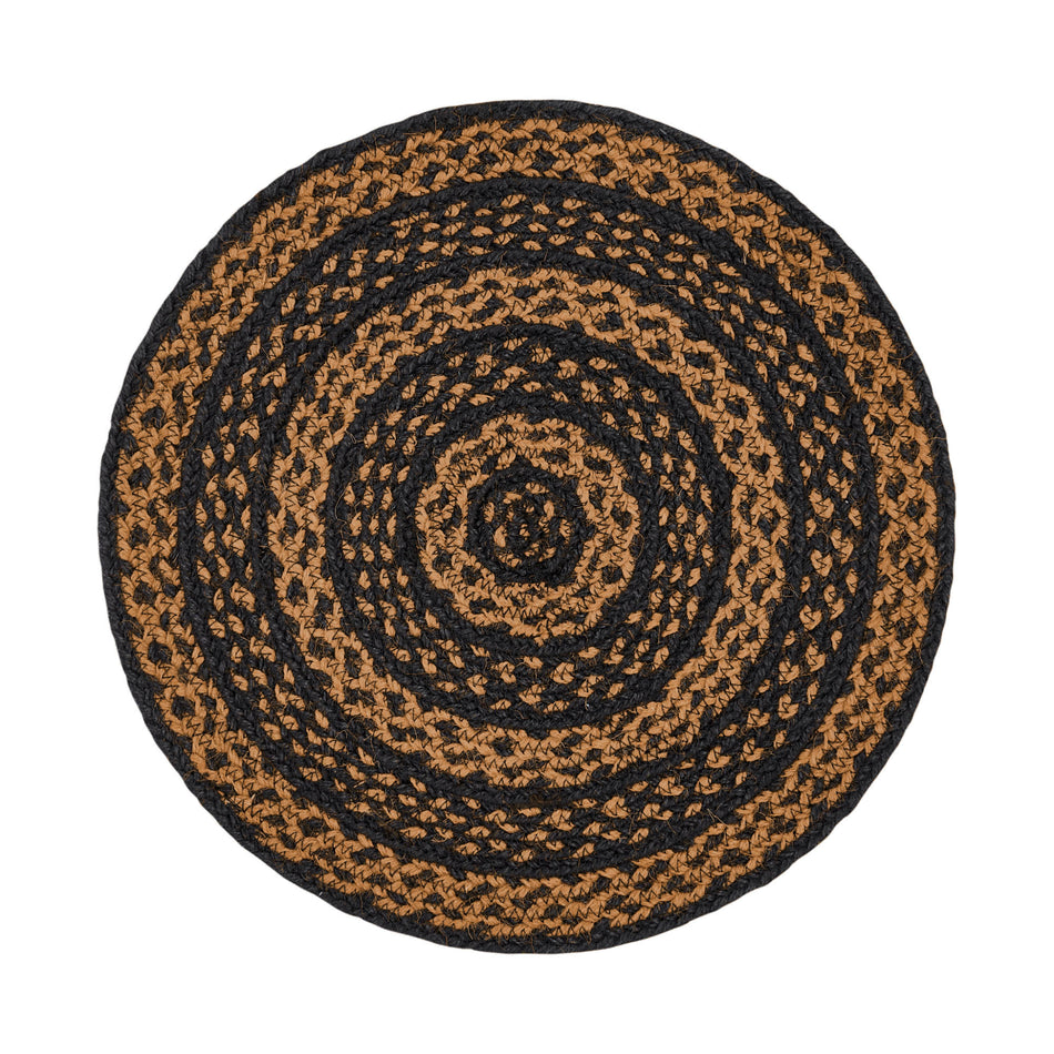 Mayflower Market Black & Tan Jute Trivet 15 By VHC Brands