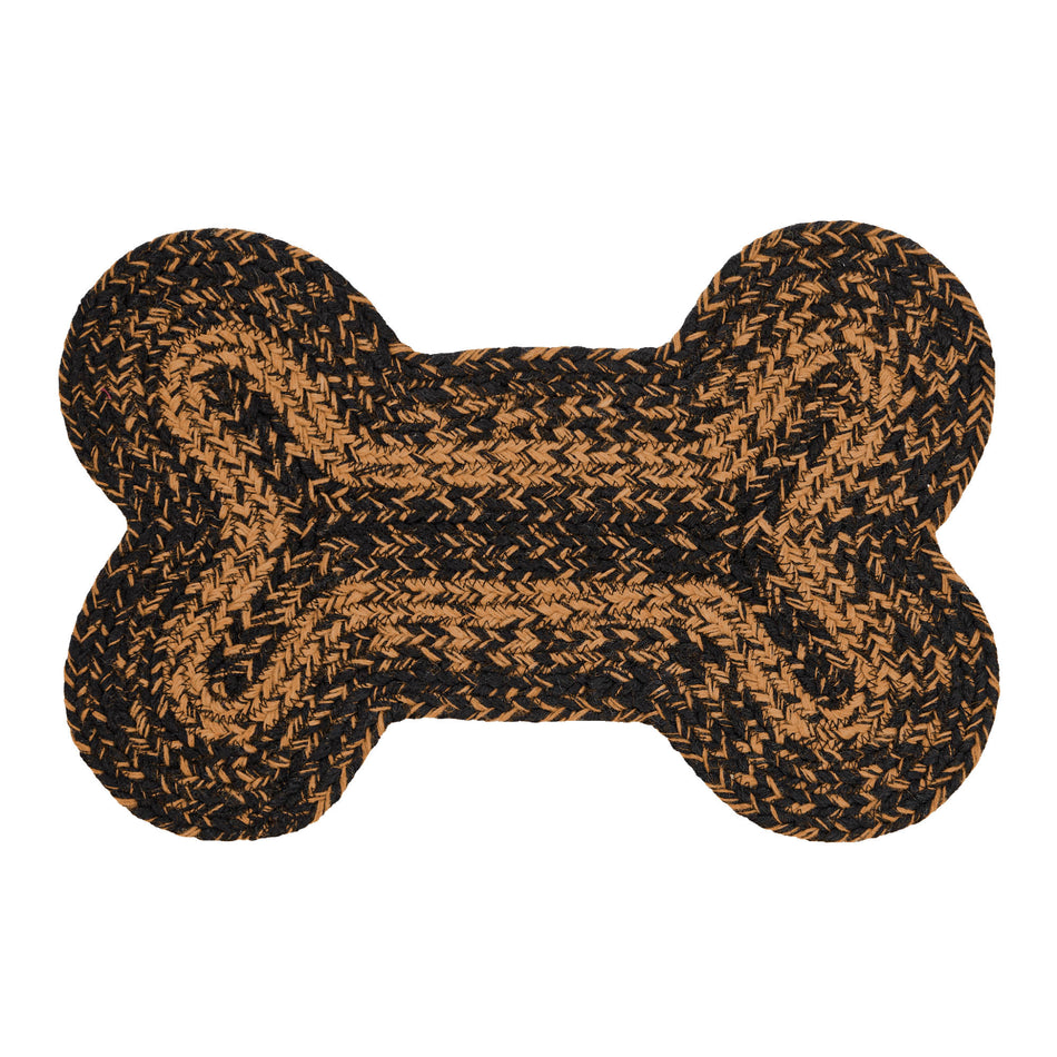 Mayflower Market Black & Tan Indoor/Outdoor Small Bone Rug 11.5x17.5 By VHC Brands