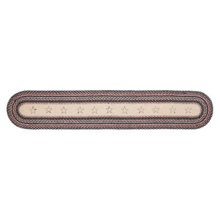 Mayflower Market Colonial Star Jute Oval Runner 13x72 By VHC Brands