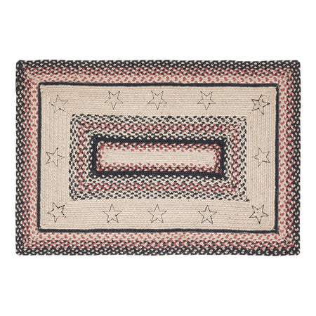 Mayflower Market Colonial Star Jute Rug Rect w/ Pad 24x36 By VHC Brands