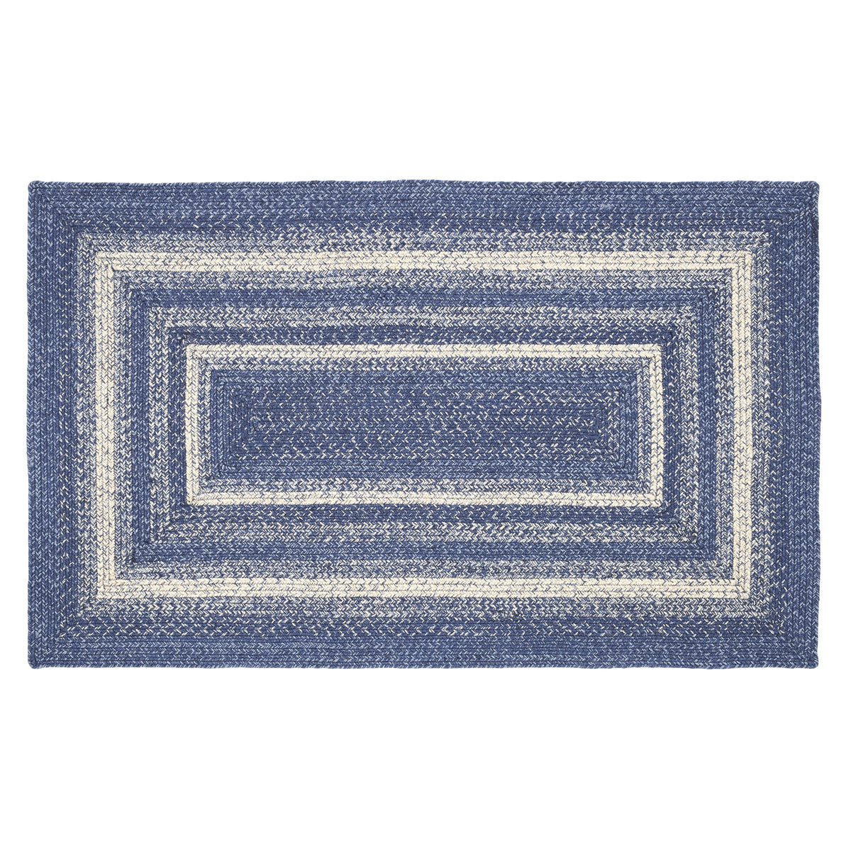 April & Olive Great Falls Blue Jute Rug Rect w/ Pad 36x60 By VHC Brands