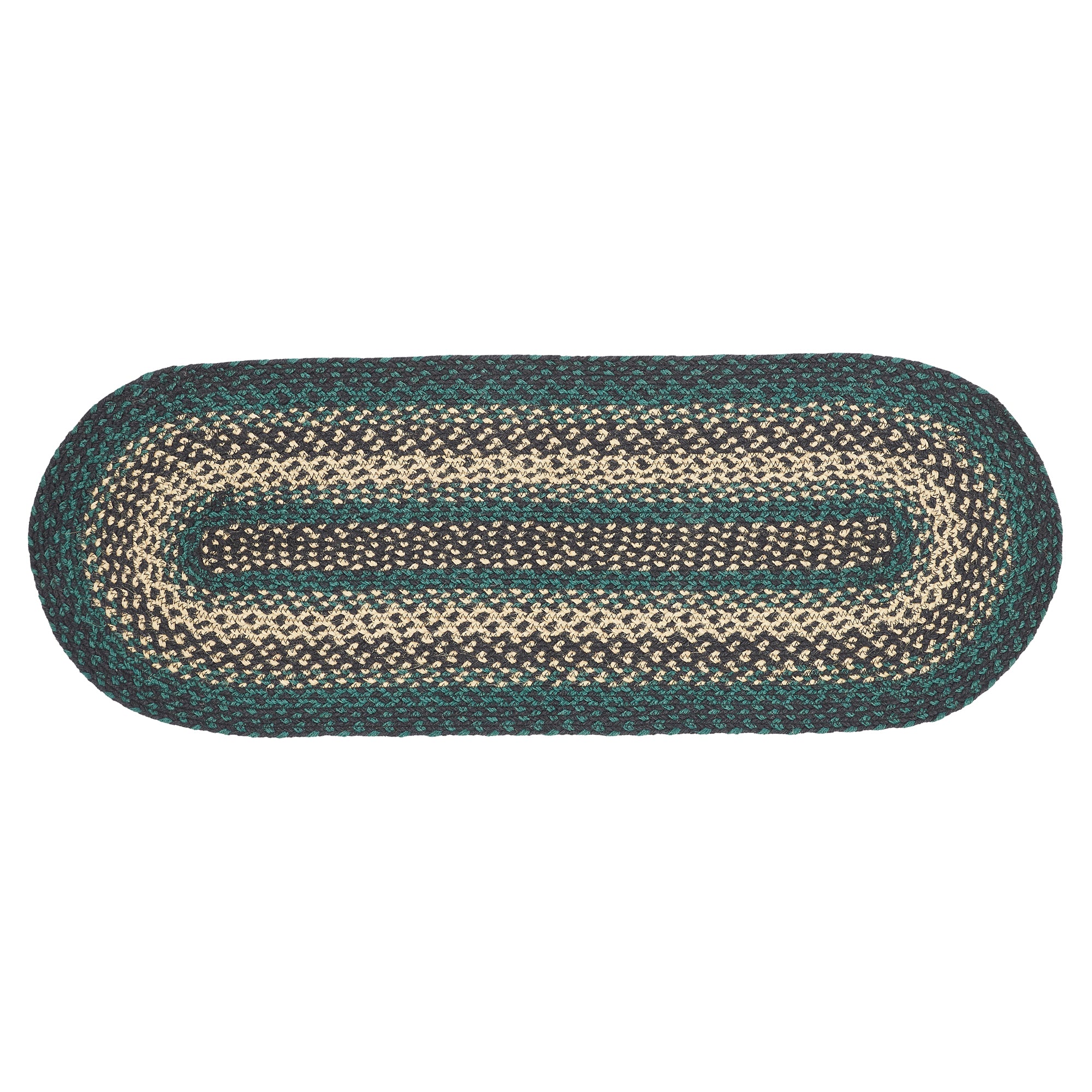 April & Olive Pine Grove Jute Oval Runner 13x36 By VHC Brands