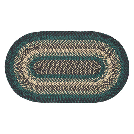 April & Olive Pine Grove Jute Rug Oval w/ Pad 27x48 By VHC Brands