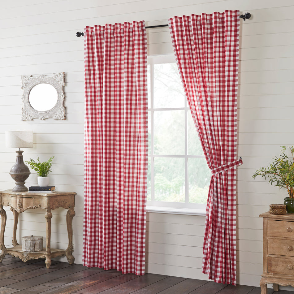 Annie Buffalo Red Check Panel Set of 2 96x50