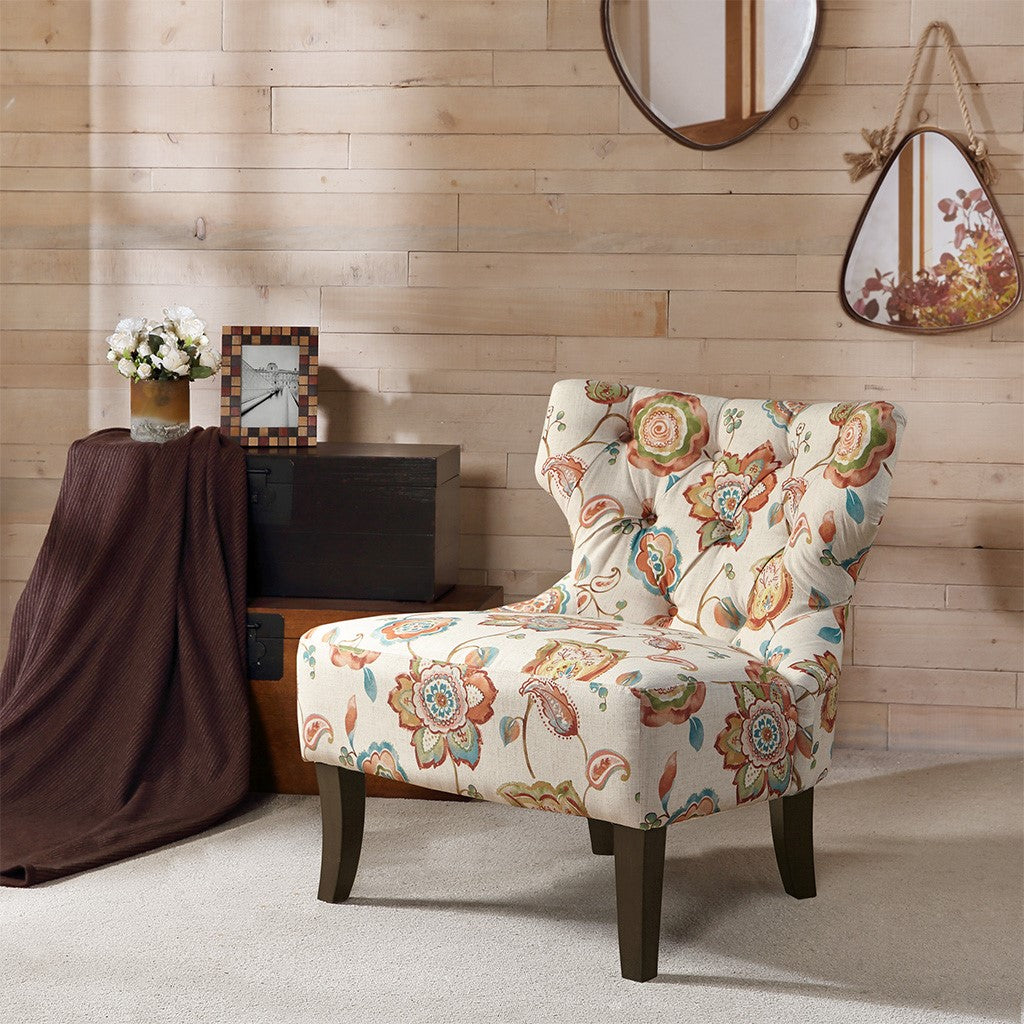 Madison Park Erika Accent Chair - Orange Multi 