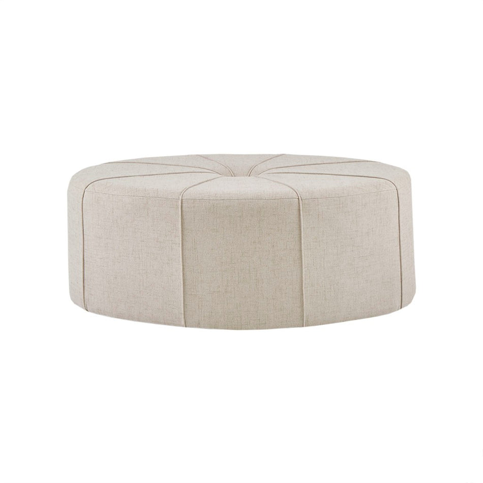 Ferris Oval Ottoman - Cream