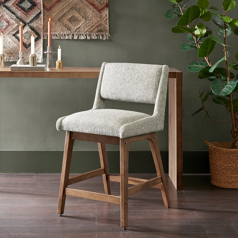 INK+IVY Boomerang Counter Stool - Light Grey 