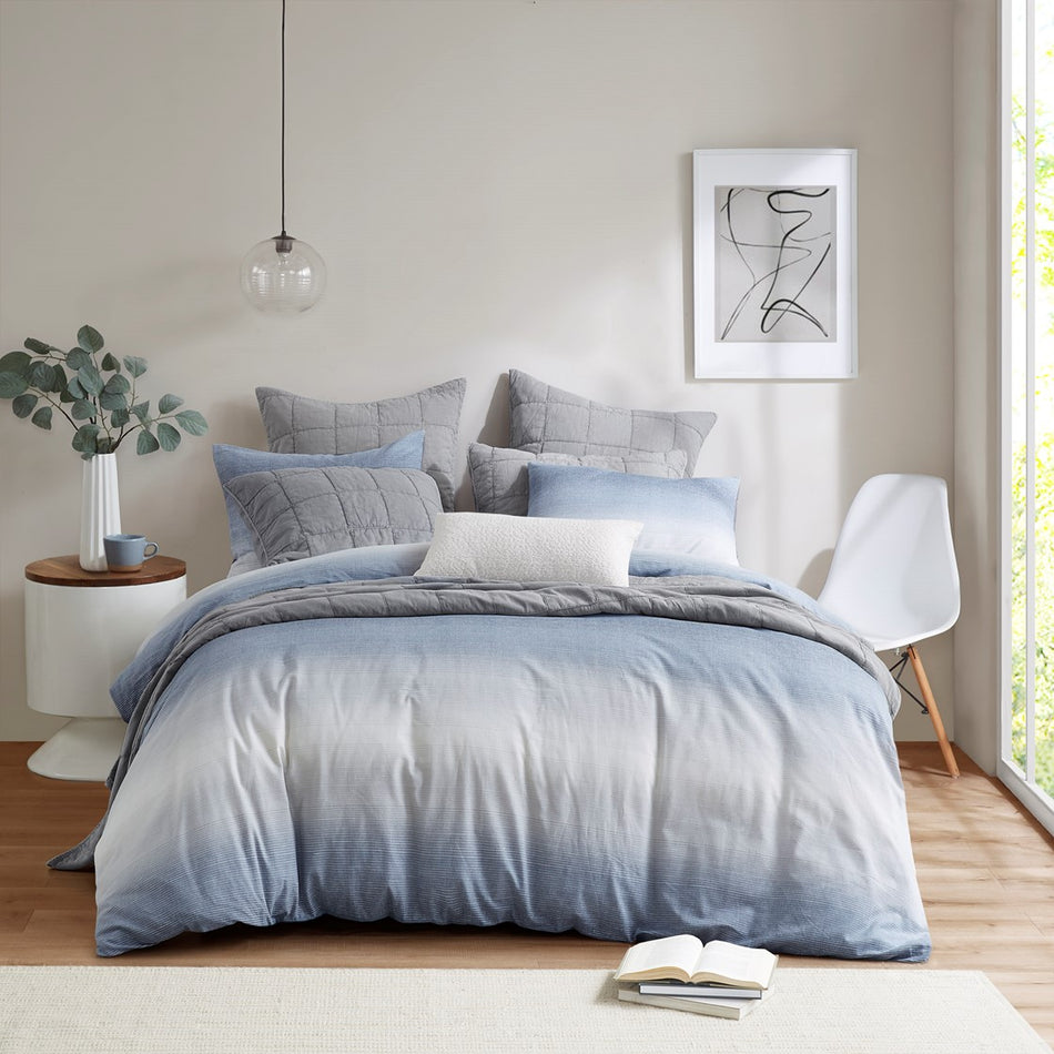 Croscill Casual Callista 3 Piece Duvet Set - Blue  - King Size / Cal King Size Shop Online & Save - expresshomedirectr.com