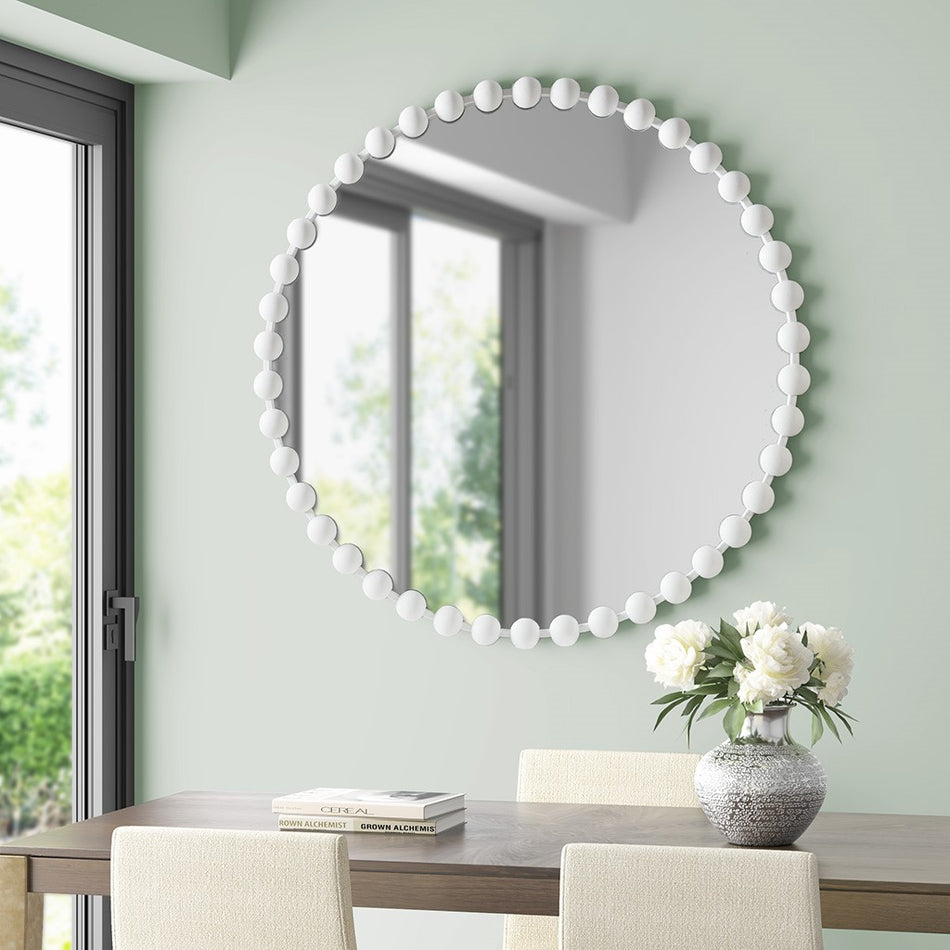 Marlowe Round Wall Decor Mirror - White - 36" Dia