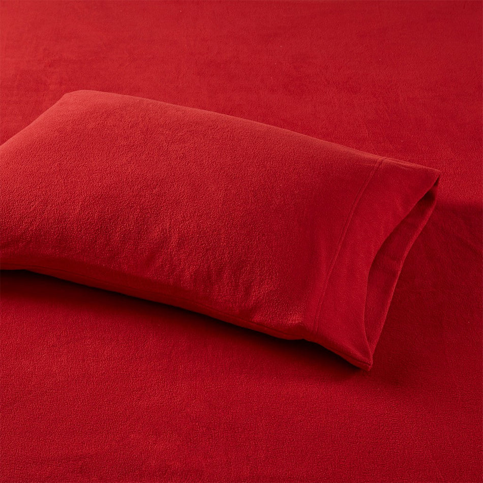 Micro Fleece Sheet Set - Red - Twin XL Size