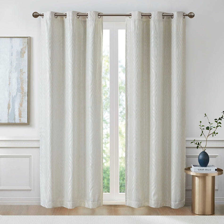 Croscill Classics Avignon Pleat Curtain Panel with Tieback (Single) - Champagne - 52x84"