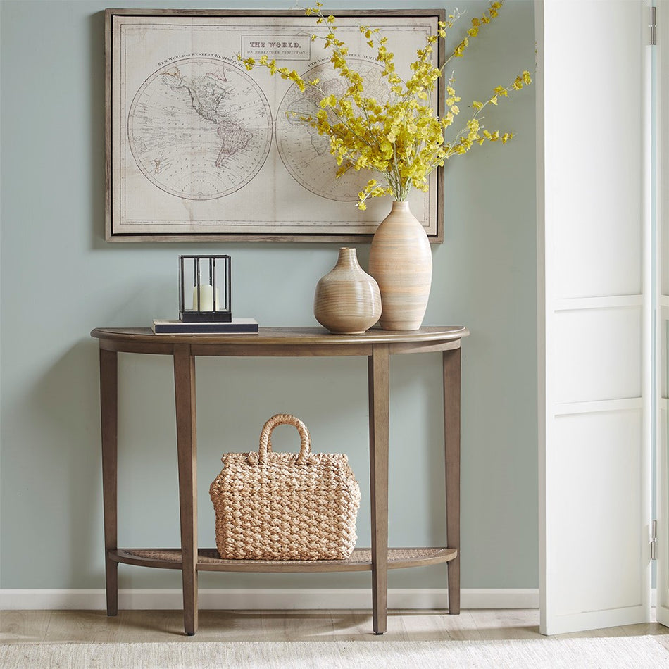 Rhodes Half Moon Console Table - Brown