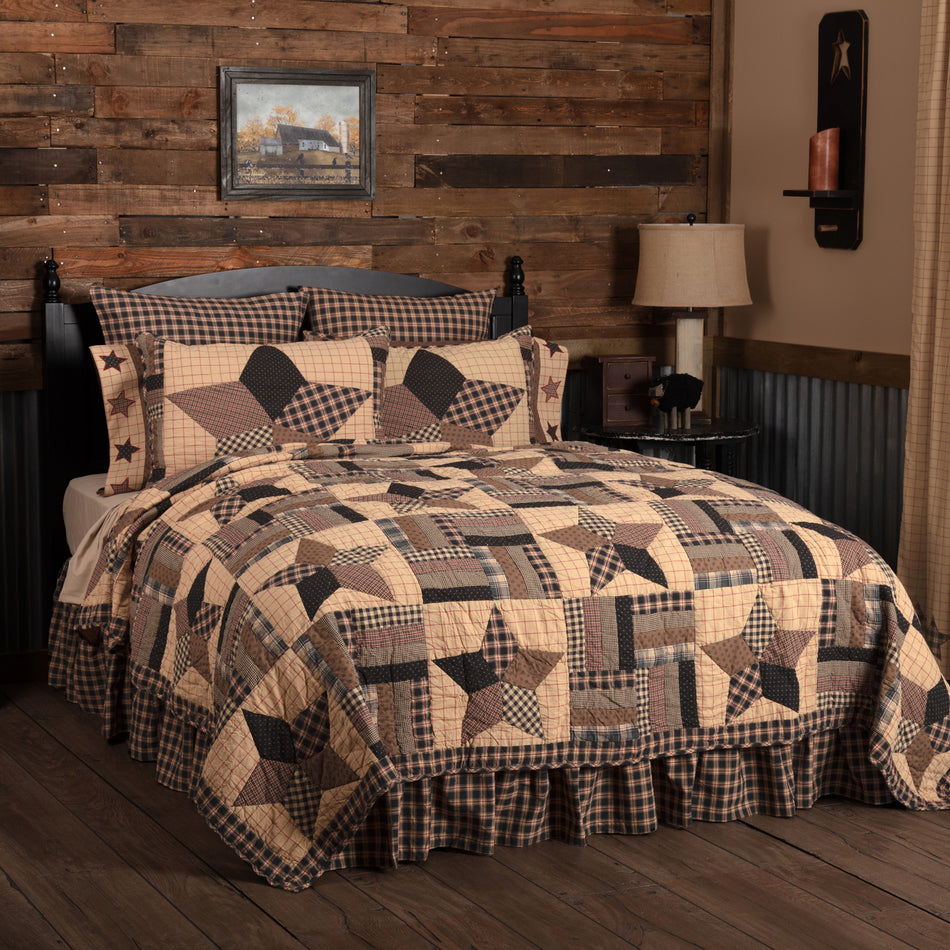 Bingham Star King Quilt 110Wx97L