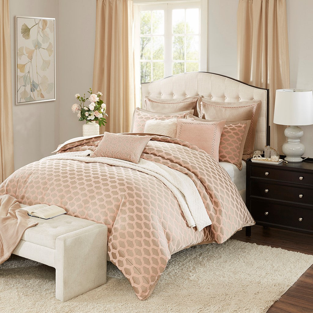 Madison Park Signature Romance Comforter Set - Pink - King Size