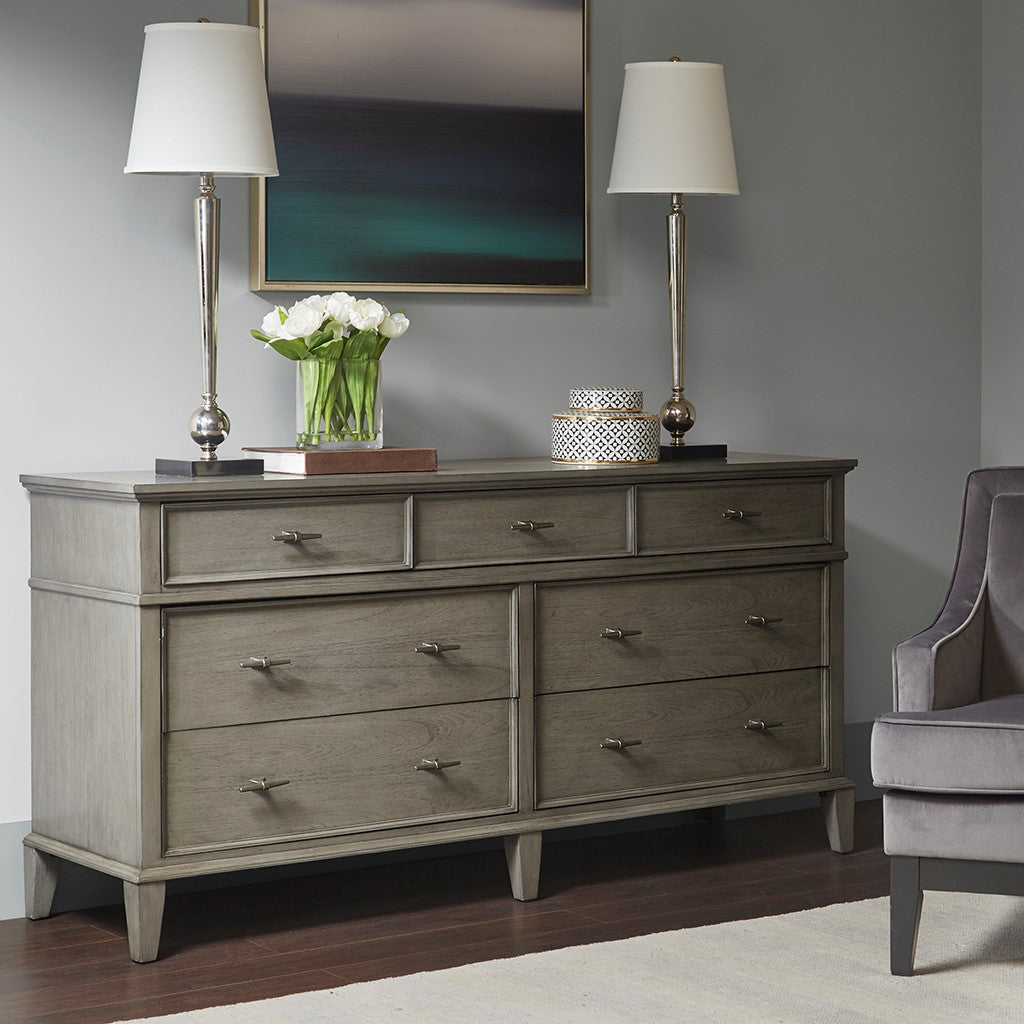 Madison Park Signature Yardley 7-Drawer Dresser - Reclaimed Grey 