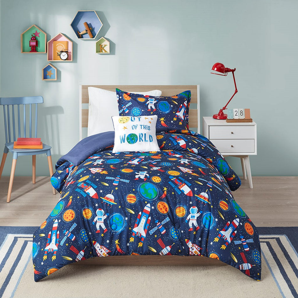 Mi Zone Kids Jason Outer Space Comforter Set - Multicolor  - Twin Size Shop Online & Save - expresshomedirectr.com