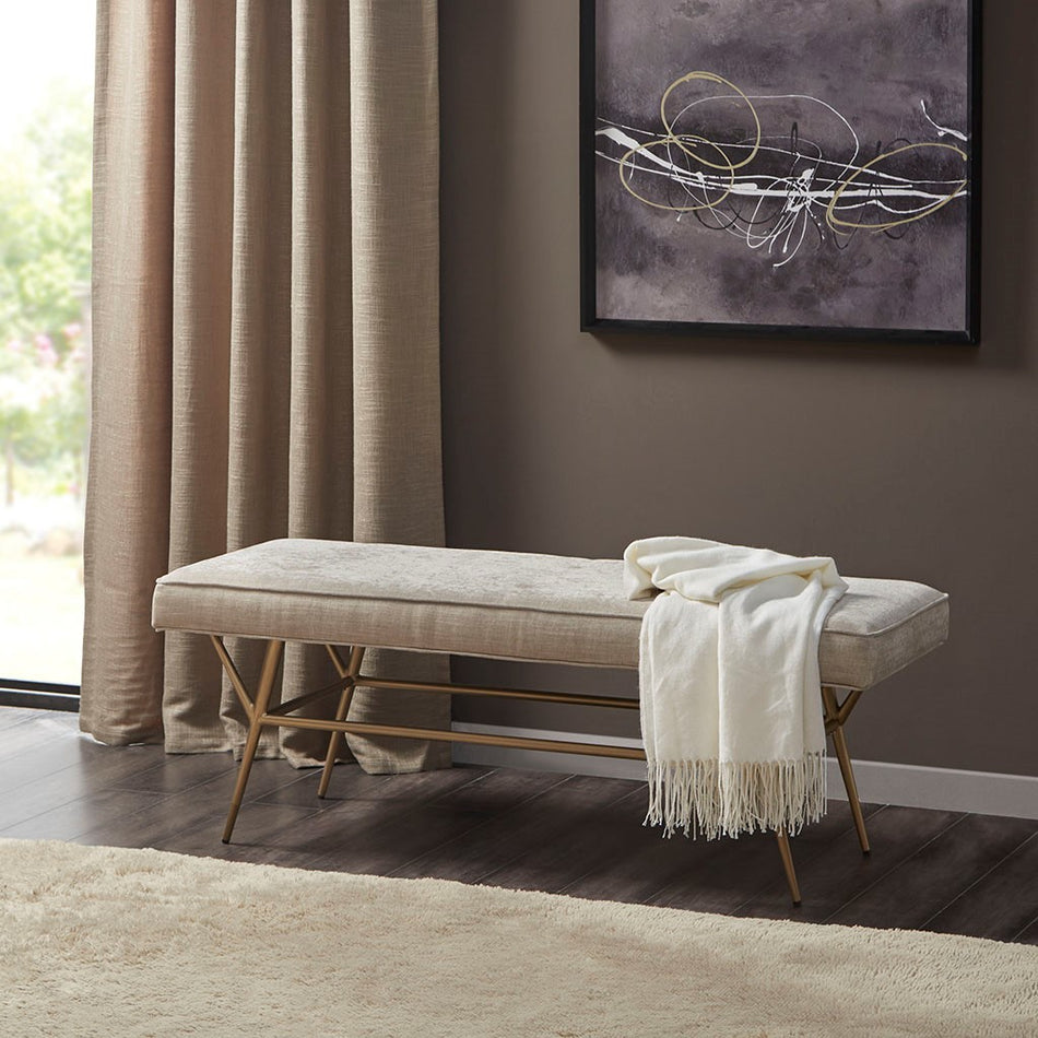 Martha Stewart Tinsley Accent Bench - Light Tan 