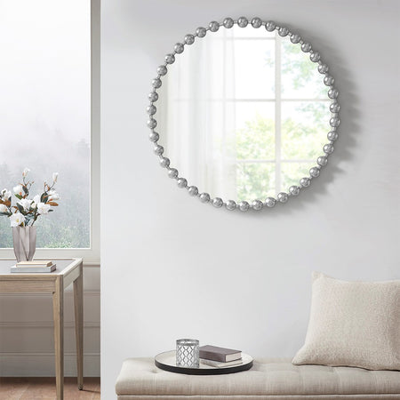 Madison Park Signature Marlowe Round Wall Decor Mirror - Silver - 36" Dia