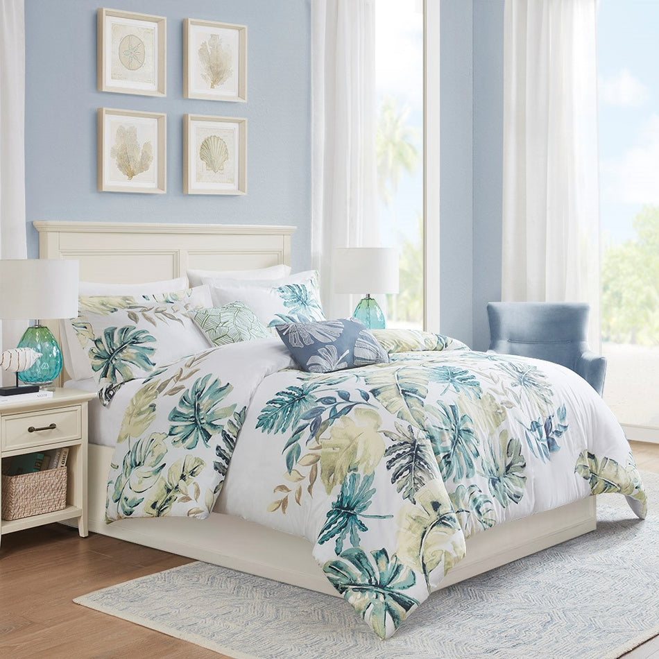 Harbor House Lorelai Cotton Printed 5 Piece Duvet Cover Set - Multicolor - Full Size / Queen Size