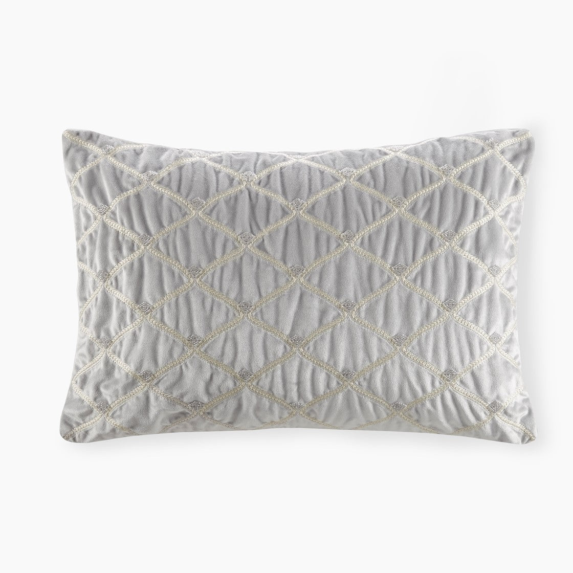 Croscill Classics Aumont Oblong Decor Pillow - Silver  - 22x15" Shop Online & Save - expresshomedirectr.com