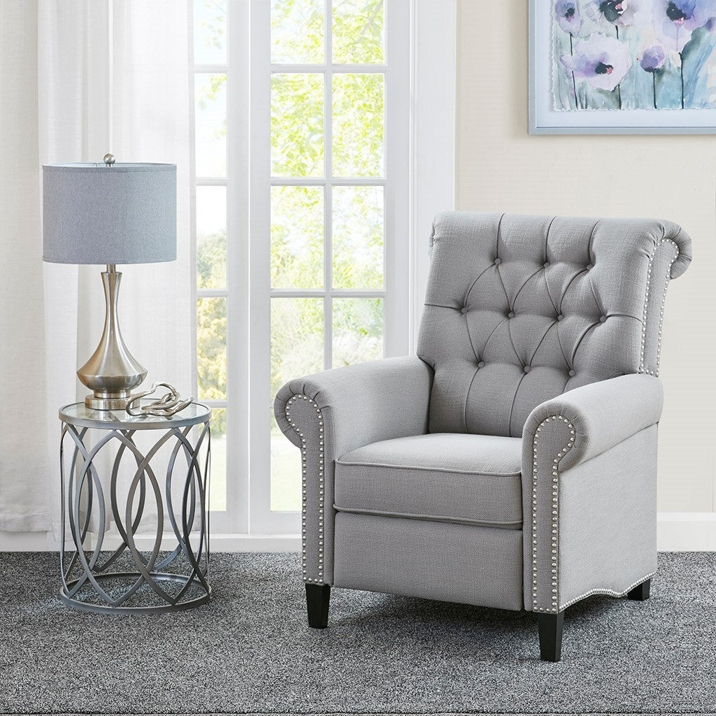 Madison Park Aidan Push Back Recliner - Grey 