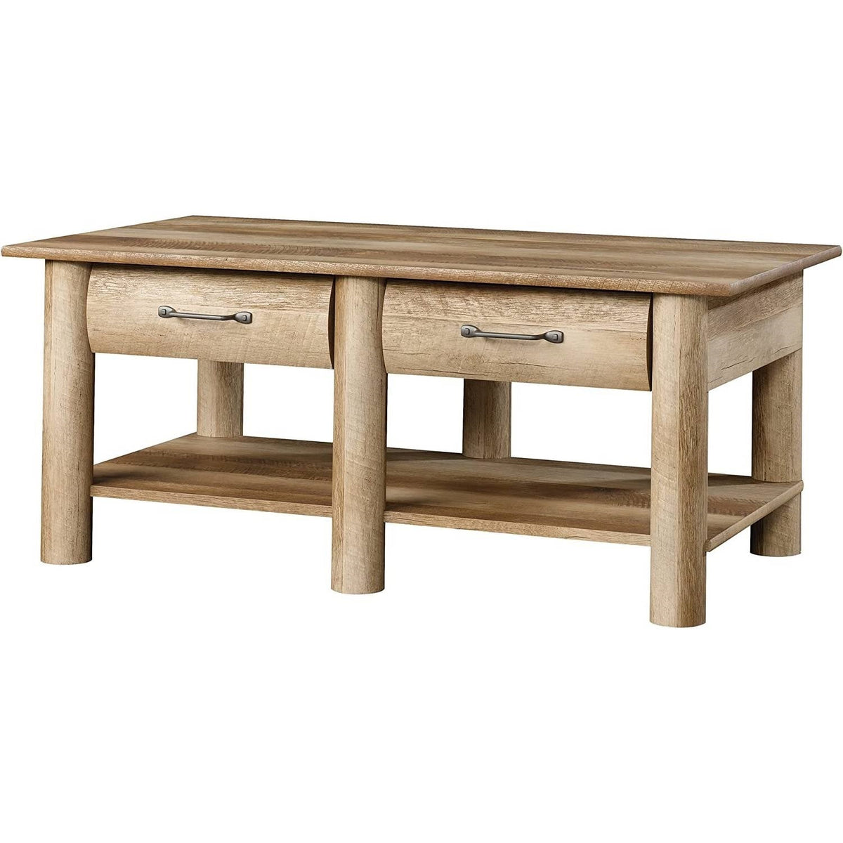 FarmHome Oak Lodge 2 Drawer & 2 Faux Drawers Coffee Table