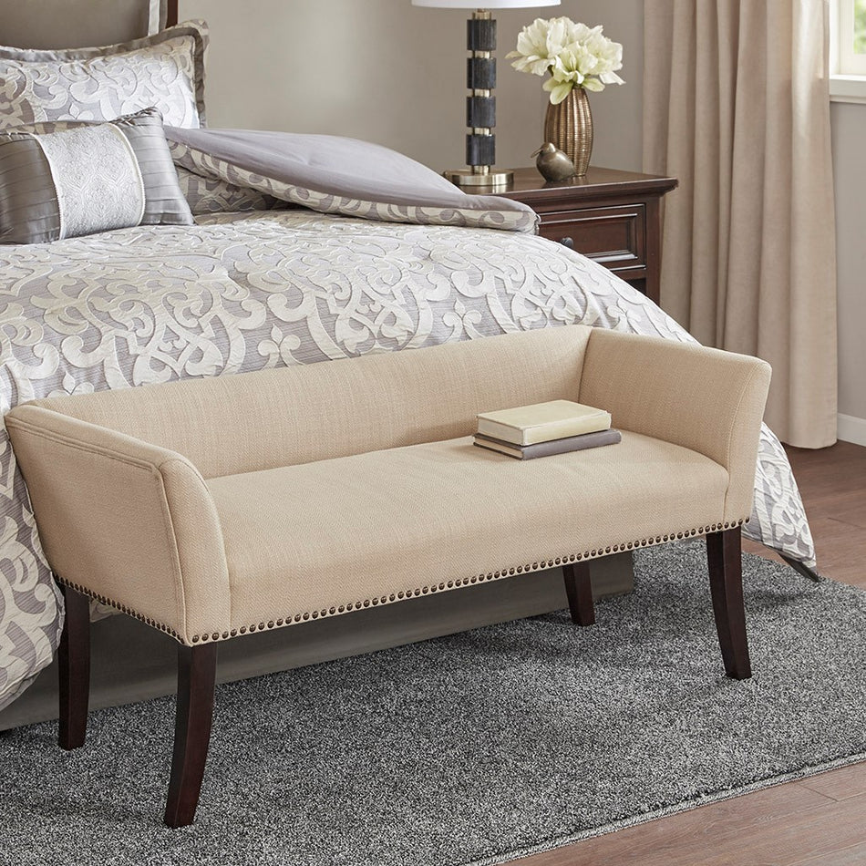 Madison Park Welburn Accent Bench - Cream 