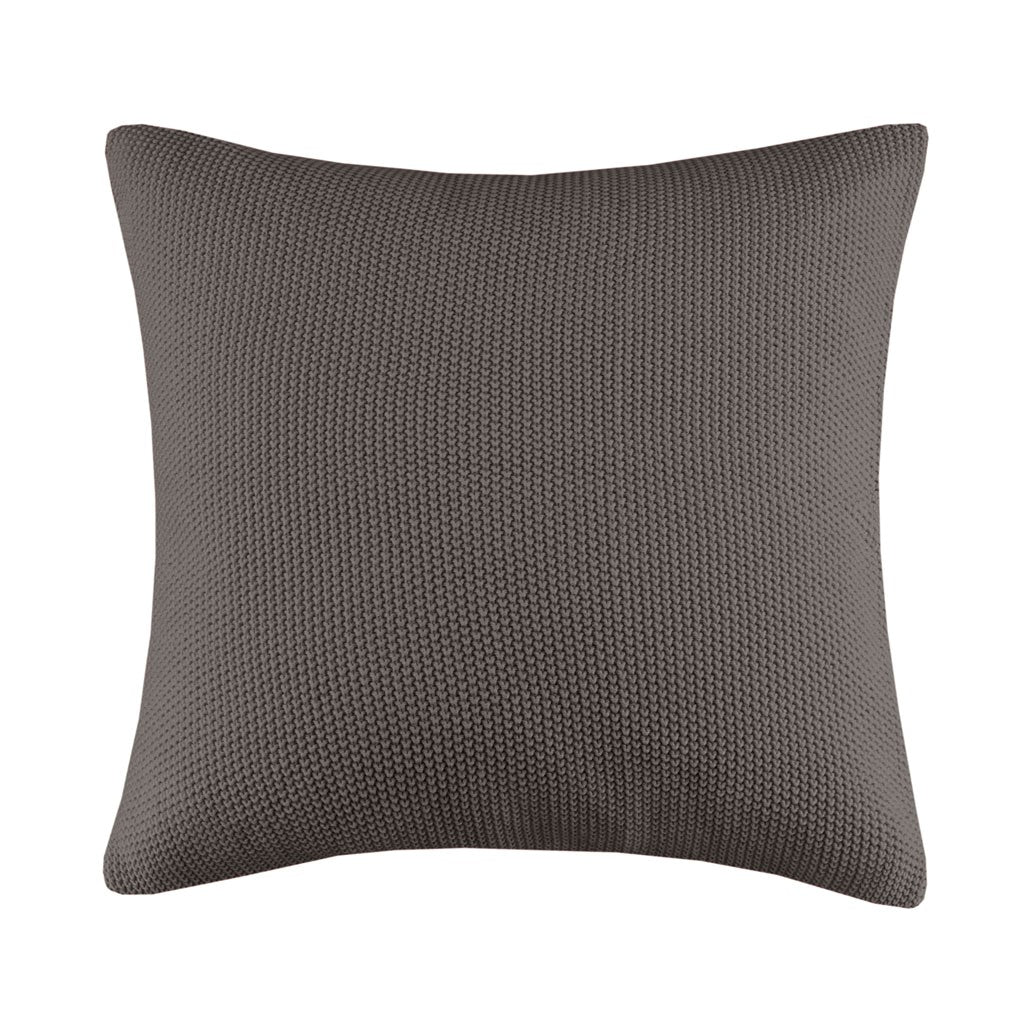 INK+IVY Bree Knit Euro Pillow Cover - Charcoal - 26x26"