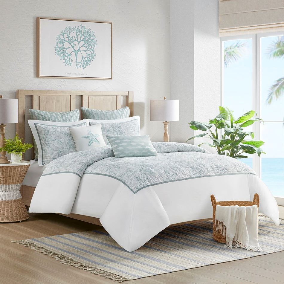 Maya Bay Duvet Cover Mini Set - White - Full Size / Queen Size