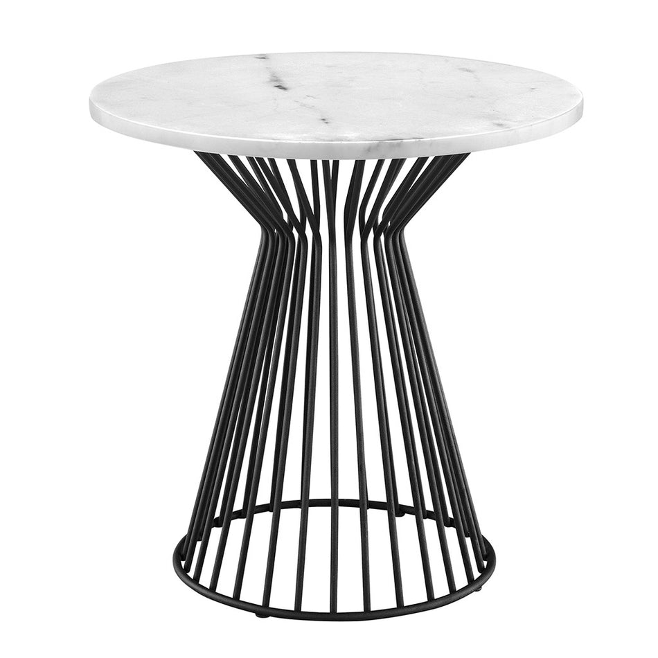 Marbury End Table - Black / White