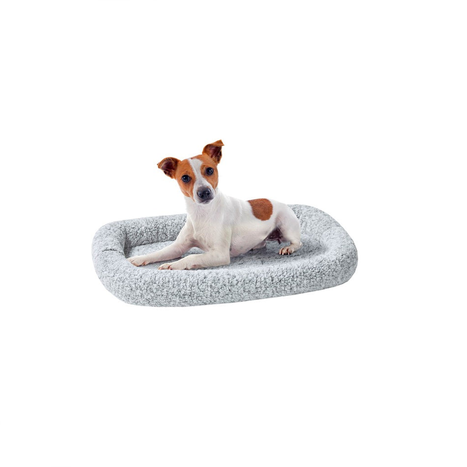 Friends Forever Friends Forever Bolster Dog Bed Crate Pad, Sherpa Fleece Washable Dog Mat for Raised Dog Bed and Dog Crate Bed
 - Grey - S - PET63CM6018