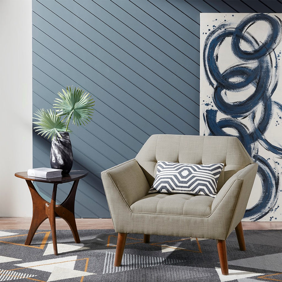 INK+IVY Newport Lounge Chair - Light Grey 