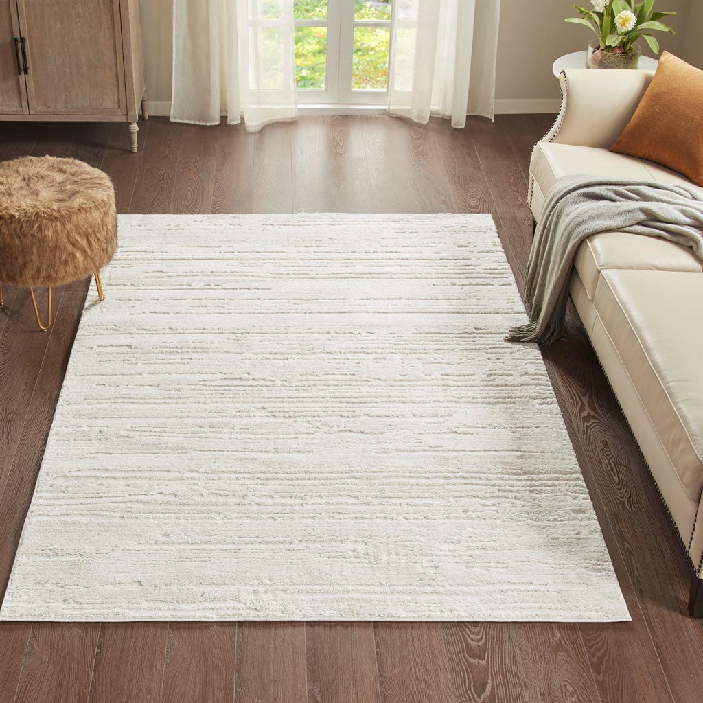 Madison Park Madis Terni Textured Indoor Area Rug - Cream - 5x7'