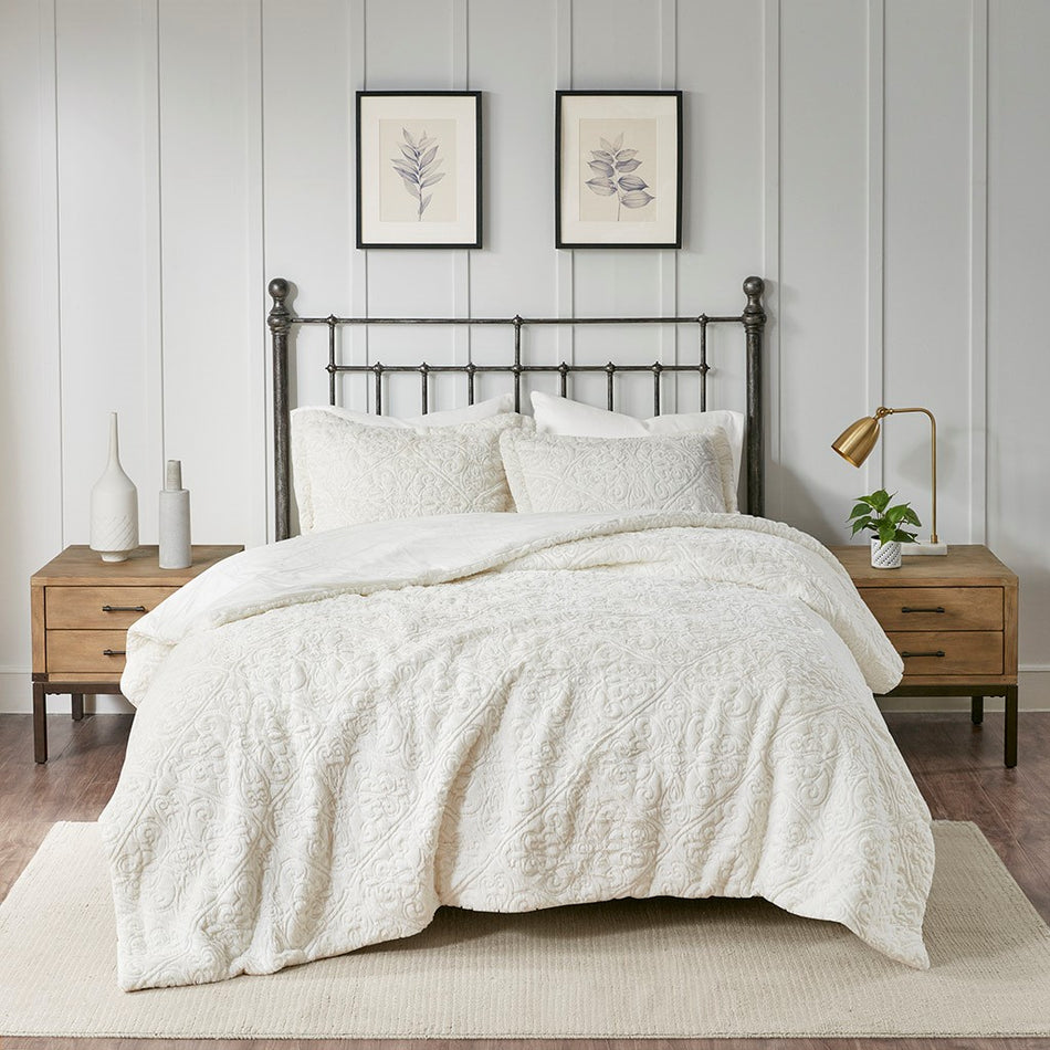 Bismarck Ultra Plush Comforter Mini Set - Ivory - King Size