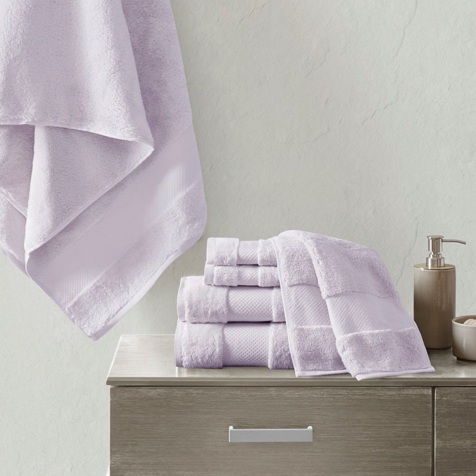 Turkish Cotton 6 Piece Bath Towel Set - Lavender