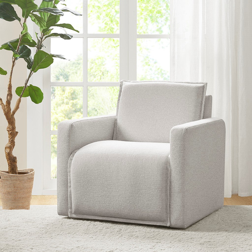 Madison Park Kubrick Swivel Chair - Ivory  Shop Online & Save - expresshomedirectr.com