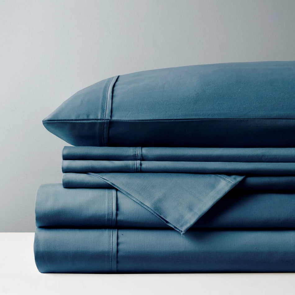 800 Thread Count Cotton Blend Sateen Sheet Set - Teal - Cal King Size